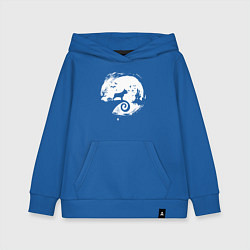 Толстовка детская хлопковая Полнолуние Французский бульдог, цвет: синий