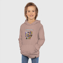 Толстовка детская хлопковая UNDERTALE, цвет: пыльно-розовый — фото 2