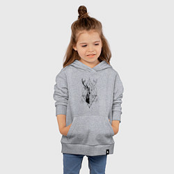 Толстовка детская хлопковая Polygonal deer, цвет: меланж — фото 2