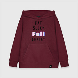 Толстовка детская хлопковая Fall Guys, цвет: меланж-бордовый