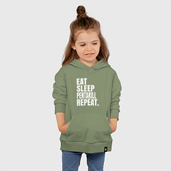 Толстовка детская хлопковая EAT SLEEP PENTAKILL REPEAT, цвет: авокадо — фото 2