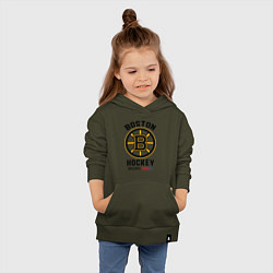 Толстовка детская хлопковая BOSTON BRUINS NHL, цвет: хаки — фото 2