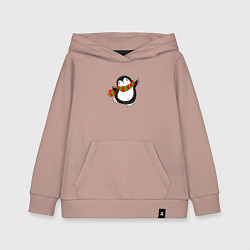Толстовка детская хлопковая ПИНГВИНЁНОК парная, цвет: пыльно-розовый