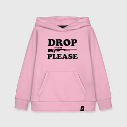 Толстовка детская хлопковая Drop Please, цвет: светло-розовый