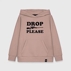 Толстовка детская хлопковая Drop Please, цвет: пыльно-розовый