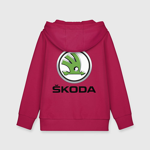 Детская толстовка-худи Шкодавод спина Z / Маджента – фото 2