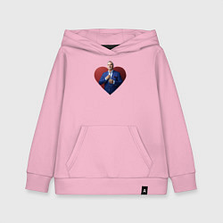Толстовка детская хлопковая Сердце Меладзе, цвет: светло-розовый
