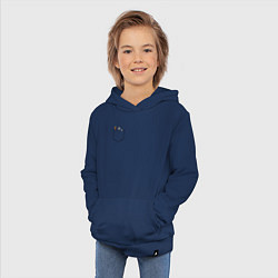 Толстовка детская хлопковая Дарк соулс карман, цвет: тёмно-синий — фото 2