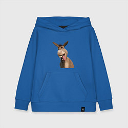 Толстовка детская хлопковая Шрек: Осел, цвет: синий