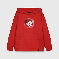 Толстовка детская хлопковая Удар Казумо, цвет: красный