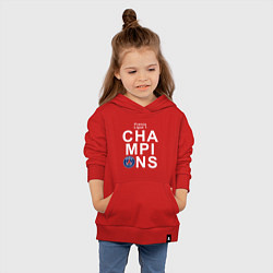 Толстовка детская хлопковая PSG CHAMPIONS, цвет: красный — фото 2
