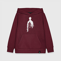 Толстовка детская хлопковая СОН ДЖИН ВУ SOLO LEVELING, цвет: меланж-бордовый