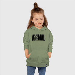 Толстовка детская хлопковая ANIMAL ЭНИМАЛ, цвет: авокадо — фото 2