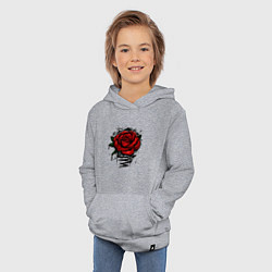 Толстовка детская хлопковая Красная Роза Red Rose, цвет: меланж — фото 2