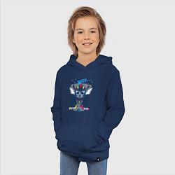 Толстовка детская хлопковая Хоккей, цвет: тёмно-синий — фото 2