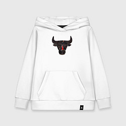 Толстовка детская хлопковая Bulls - Jordan, цвет: белый