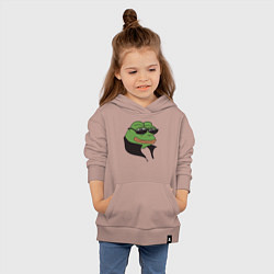 Толстовка детская хлопковая Лягушонок Пепе, цвет: пыльно-розовый — фото 2