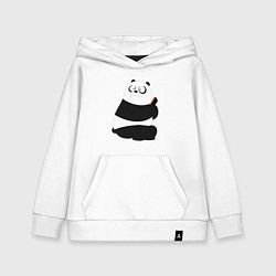 Толстовка детская хлопковая Возмущенная панда, цвет: белый