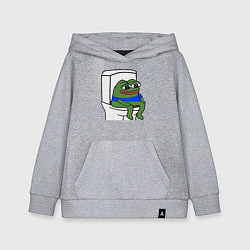 Толстовка детская хлопковая Лягушонок пепе, цвет: меланж