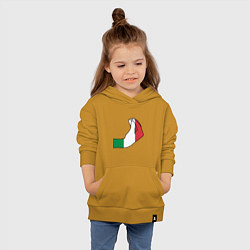 Толстовка детская хлопковая Италия, цвет: горчичный — фото 2