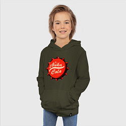 Толстовка детская хлопковая Nuka Cola Fallout, цвет: хаки — фото 2