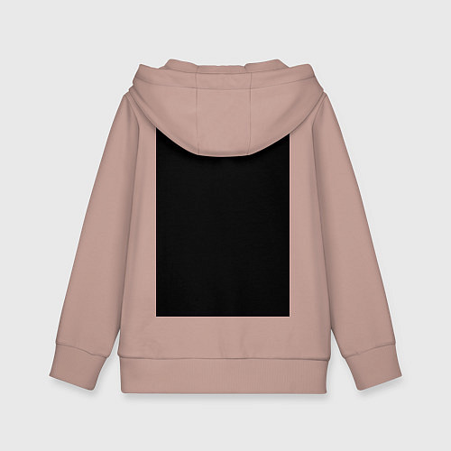 Детская толстовка-худи Знак переработки / Пыльно-розовый – фото 2
