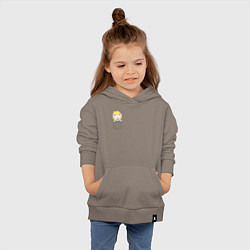 Толстовка детская хлопковая Баттерс в кармане, цвет: утренний латте — фото 2