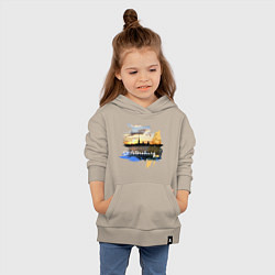 Толстовка детская хлопковая Travel Санк-Петербург, цвет: миндальный — фото 2