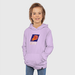 Толстовка детская хлопковая НБА - Финикс, цвет: лаванда — фото 2