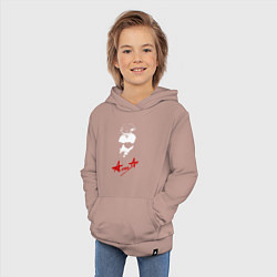 Толстовка детская хлопковая Константин Кинчев - Алиса, цвет: пыльно-розовый — фото 2