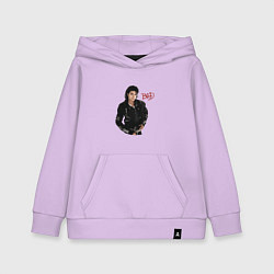 Толстовка детская хлопковая BAD Майкл Джексон, цвет: лаванда