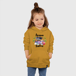 Толстовка детская хлопковая Лучший учитель, цвет: горчичный — фото 2