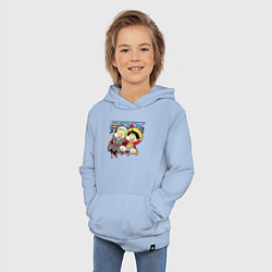 Толстовка детская хлопковая Малыши Зоро и Луффи One Piece, цвет: мягкое небо — фото 2