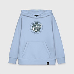 Толстовка детская хлопковая Охотник на щуку, цвет: мягкое небо
