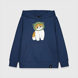 Толстовка детская хлопковая Котолягушонок, цвет: тёмно-синий