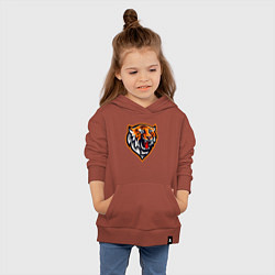 Толстовка детская хлопковая Tiger Scream, цвет: кирпичный — фото 2