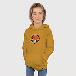Толстовка детская хлопковая Мудрый Тигр, цвет: горчичный — фото 2