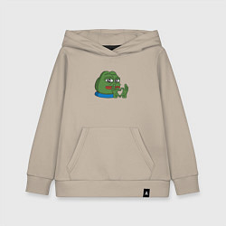 Толстовка детская хлопковая Pepe love пепе лов, цвет: миндальный