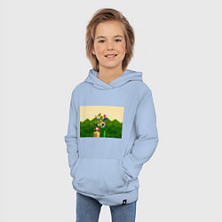 Толстовка детская хлопковая Mario Coins, цвет: мягкое небо — фото 2