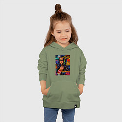 Толстовка детская хлопковая МОНА Лиза Совремменная 21 века, цвет: авокадо — фото 2