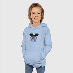Толстовка детская хлопковая Logotype Mickey Mouse, цвет: мягкое небо — фото 2