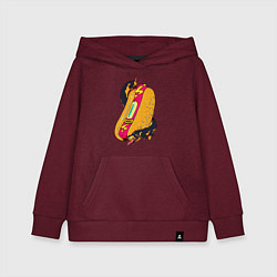 Толстовка детская хлопковая HotDog, цвет: меланж-бордовый
