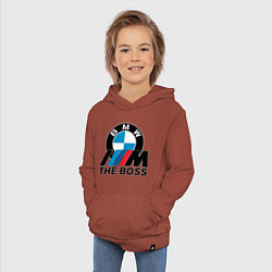 Толстовка детская хлопковая BMW BOSS, цвет: кирпичный — фото 2