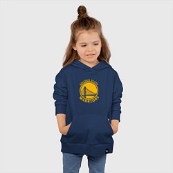 Толстовка детская хлопковая Golden state Warriors NBA, цвет: тёмно-синий — фото 2