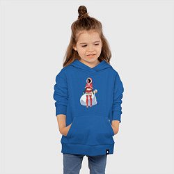 Толстовка детская хлопковая Christmas Girl, цвет: синий — фото 2