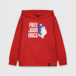 Толстовка детская хлопковая Judo Hugs, цвет: красный