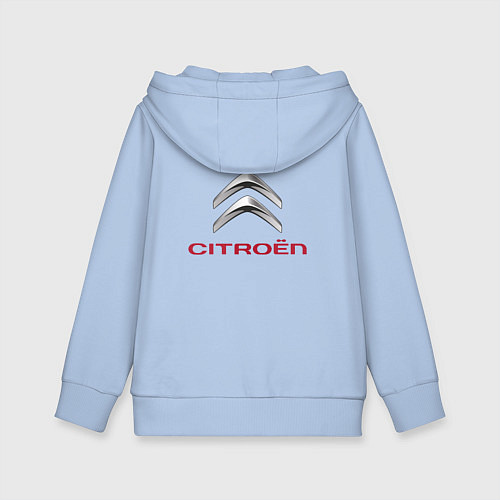 Детская толстовка-худи CITROEN LOGO спина / Мягкое небо – фото 2