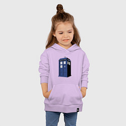 Толстовка детская хлопковая Тардис доктора кто 2024, цвет: лаванда — фото 2