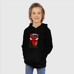 Толстовка детская хлопковая Chicago Bulls NBA, цвет: черный — фото 2