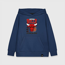 Толстовка детская хлопковая Chicago Bulls NBA, цвет: тёмно-синий